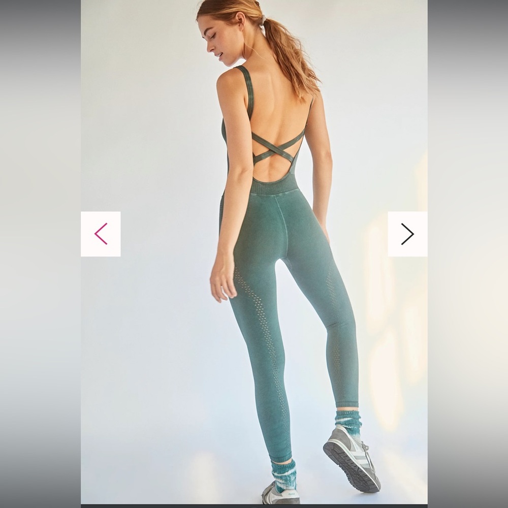 FP Movement GOOD KARMA onesie in Secret Moss XS/S sold out!! 💚 free people